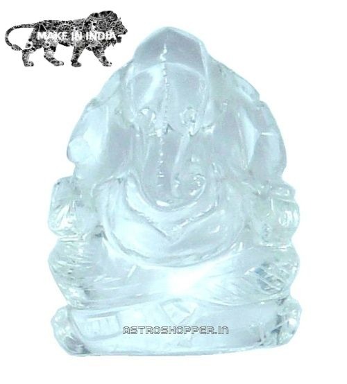 Sphatik Ganesh Statue ( 55 Gm.) 55 to 200 Gm ( Activated & Siddh )